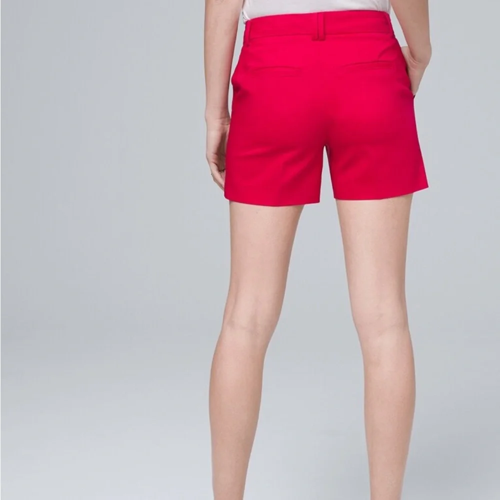 WHBM 5” red stretch shorts - Picture 3 of 7